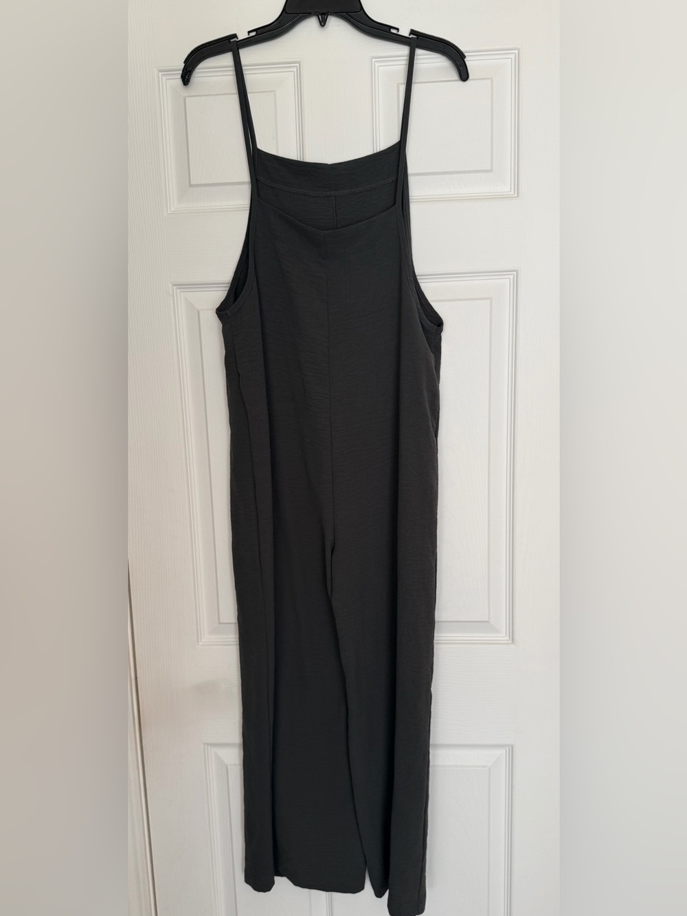 Black Wide-Leg Jumpsuit with Spaghetti Straps